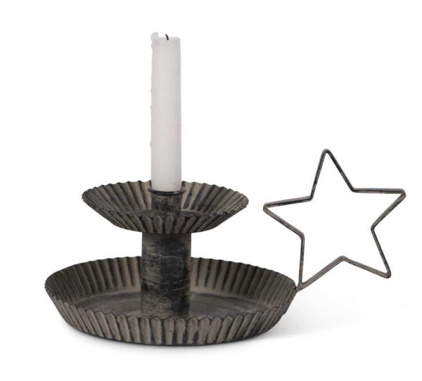 Great-Finds-Parker-Products-K&K Interiors-11-25-inch-metal-taper-candleholder-w-star-handle