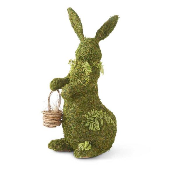Great-Finds-Parker-Products-K&K Interiors-23-inch-standing-mossy-twig-bunny-w-floral-twig-collar-and-basket