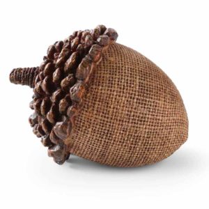 Great-Finds-Parker-Products-K&K Interiors-4-5-inch-light-brown-resin-acorn-with-pinecone-top