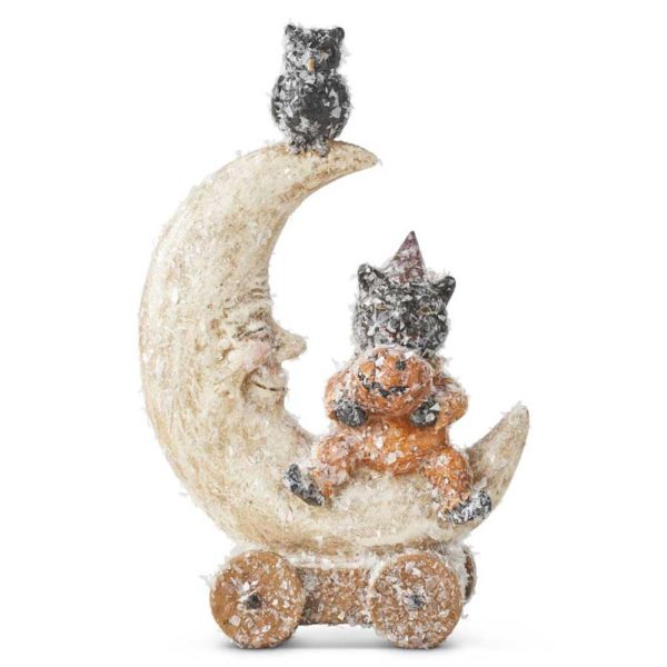 Great-Finds-Parker-Products-K&K Interiors-8-inch-glittered-halloween-cat-on-moon