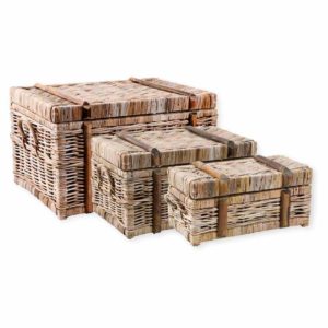 Great-Finds-Parker-Products-K&K Interiors-set-of-3-woven-rattan-nested-trunks-grad-sizes